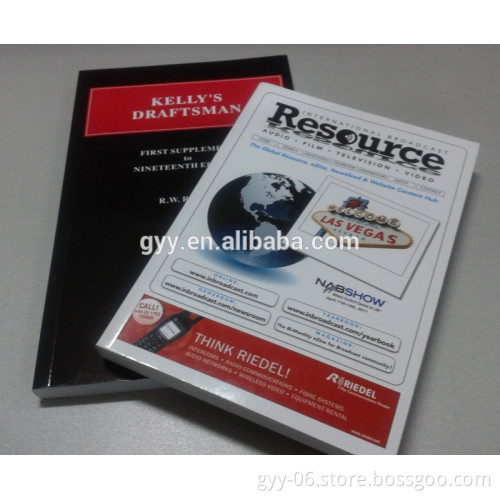 Glue binding softcover books with customized designs